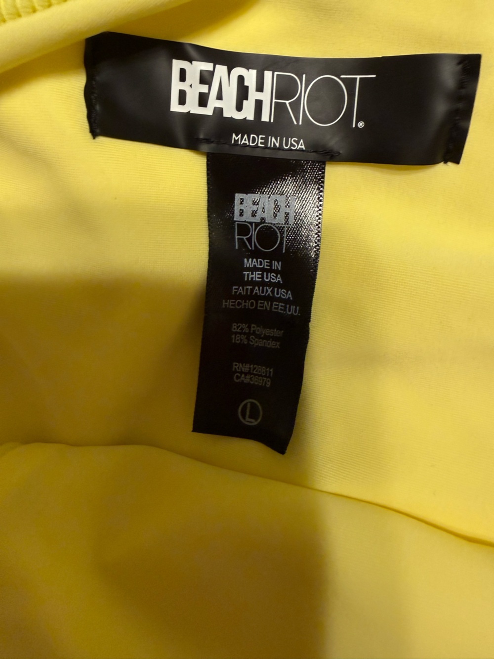 Beach Riot Yellow Ribbed V-Front Bikini Bottom - Picture 6 of 6
